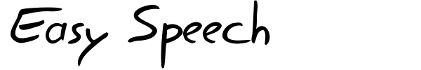 Easy Speech font preview